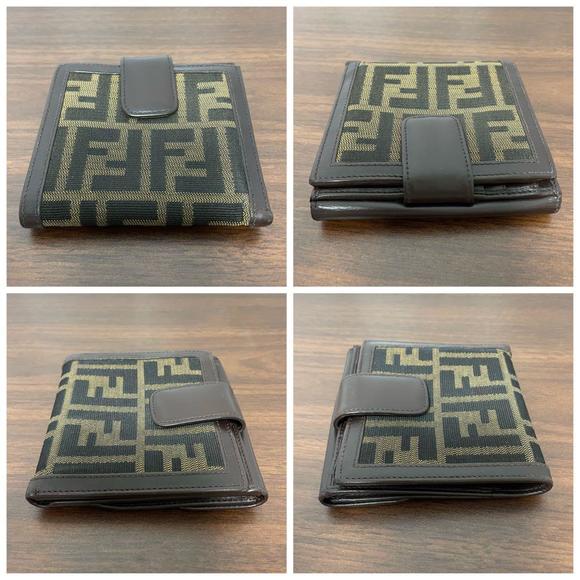 Fendi Wallet Zucca Pattern Compact Brown - Picture 6 of 8